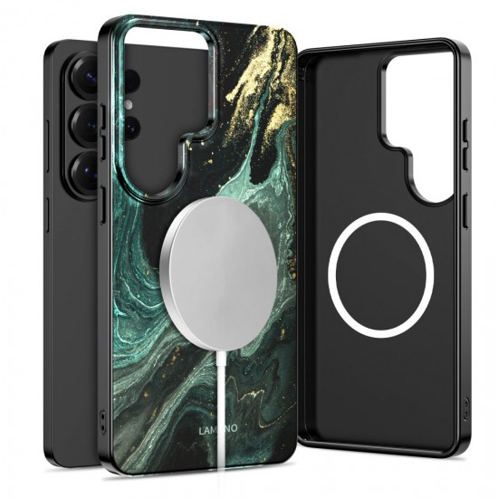 Tech-Protect Lamano MagSafe Case for Samsung Galaxy S26 Ultra - Black and Green