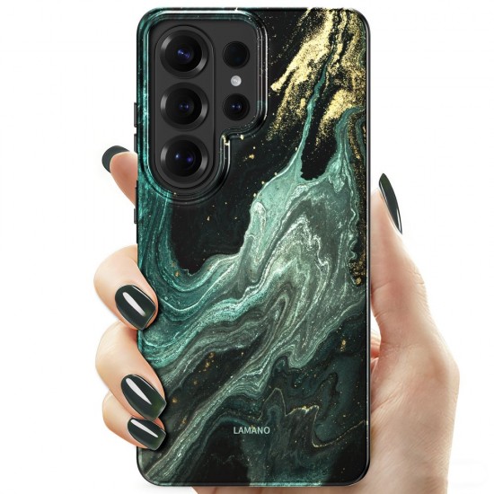 Tech-Protect Lamano MagSafe Case for Samsung Galaxy S26 Ultra - Black and Green