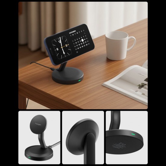 Spigen EF151MS Essential MagSafe 15W Wireless Charger - Black