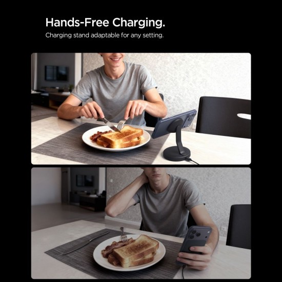 Spigen EF151MS Essential MagSafe 15W Wireless Charger - Black