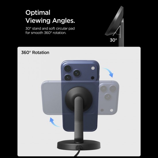 Spigen EF151MS Essential MagSafe 15W Wireless Charger - Black