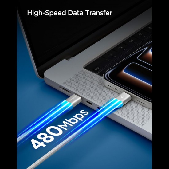 Spigen EB10010CCA Essential USB-C / USB-C 100W 100CM Cable - White