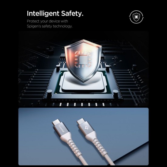 Spigen EB10010CCA Essential USB-C / USB-C 100W 100CM Cable - White