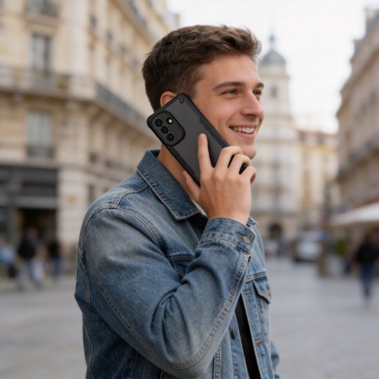 Tech-Protect Rugged Shield Case for Samsung Galaxy A57 5G - Translucent Black