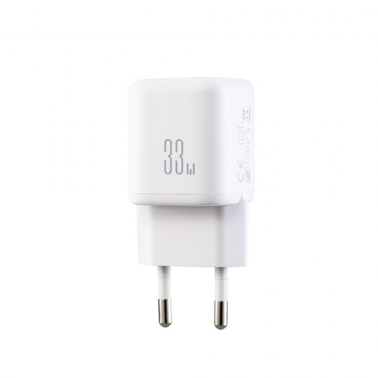 Joyroom JR-TG7 33W USB-A + USB-C wall charger with 30W USB-C - Lightning 1m cable - white