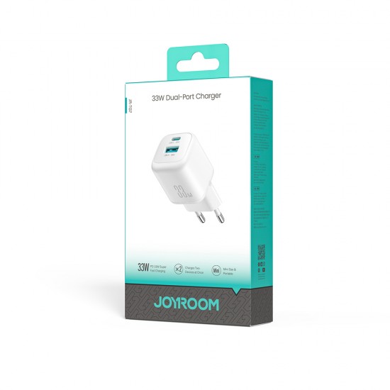 Joyroom JR-TG7 33W USB-A + USB-C Wall Charger - White