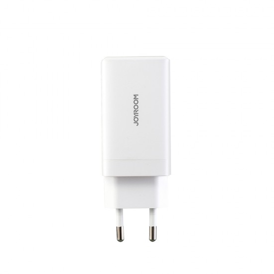 Joyroom JR-TG10 65W GaN 2x USB-C + USB-A wall charger with 100W USB-C - USB-C 1.2m cable - white