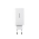 Joyroom JR-TG10 65W GaN 2x USB-C + USB-A wall charger with 100W USB-C - USB-C 1.2m cable - white