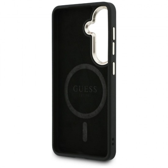 Etui Guess 4G Embossed Ring MagSafe na Samsung Galaxy S26 - niebieskie
