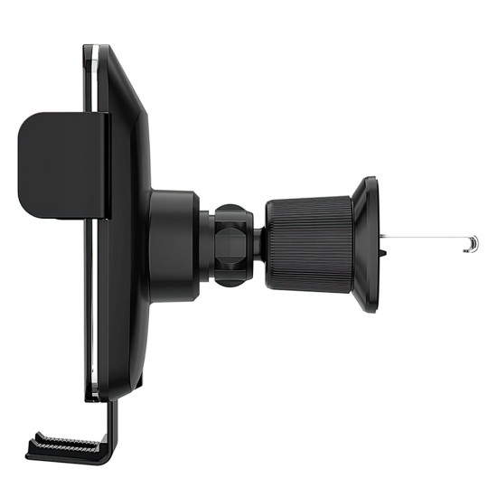 Wozinsky WEDZ-3Y8S clamp car holder with 15W inductive charger for phone on the air vent - black