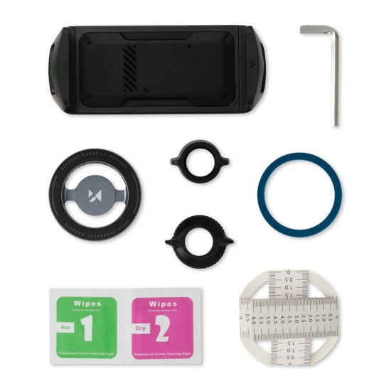 Wozinsky WTY0YS1 magnetic holder, 360° rotating, solid, for phone and tablet - gray