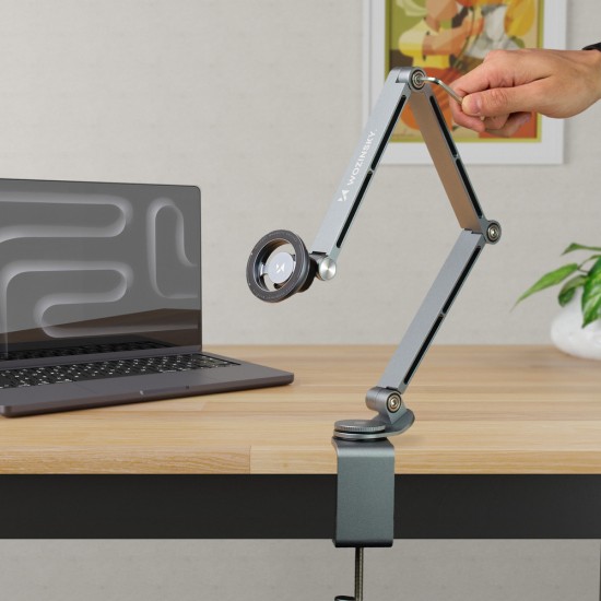 Wozinsky WTY0YS1 magnetic holder, 360° rotating, solid, for phone and tablet - gray