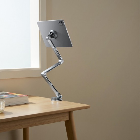 Wozinsky WTY0YS1 magnetic holder, 360° rotating, solid, for phone and tablet - gray