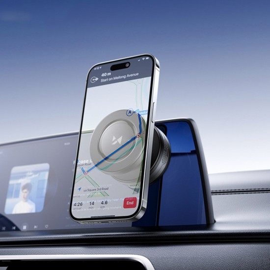 Wozinsky WUSQ-01 Car Holder with Qi Charger Compatible with MagSafe - Black