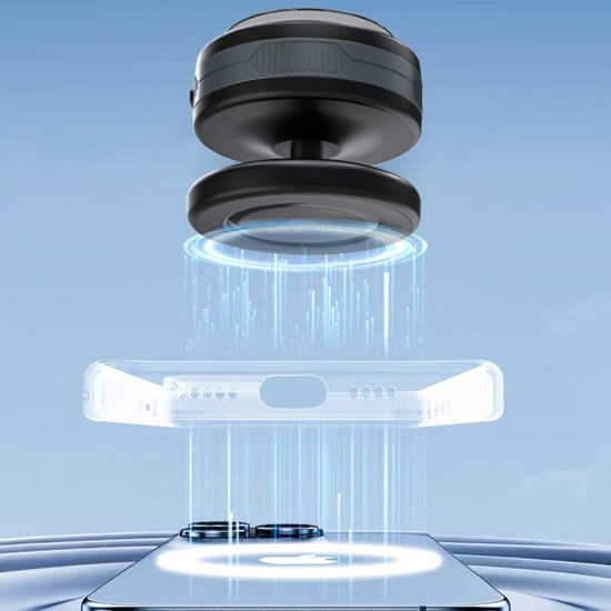 Wozinsky WUSQ-01 Car Holder with Qi Charger Compatible with MagSafe - Black