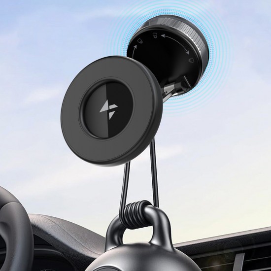 Wozinsky WUSM-01 Magnetic Car Holder for Dashboard/Windshield - Black