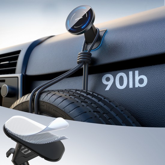 Joyroom JR-ZS502 MagSafe Compatible Car Holder with Wireless Charger for Air Vent/Dashboard - Black