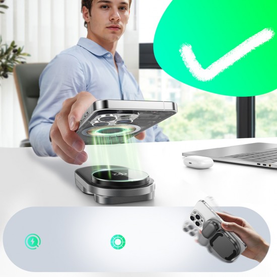 Joyroom JR-W17 Qi 3-in-1 Wireless Inductive Charger - Black