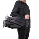 Wozinsky Bike Trunk Bag with Long Strap and Expandable Side Pockets - Black