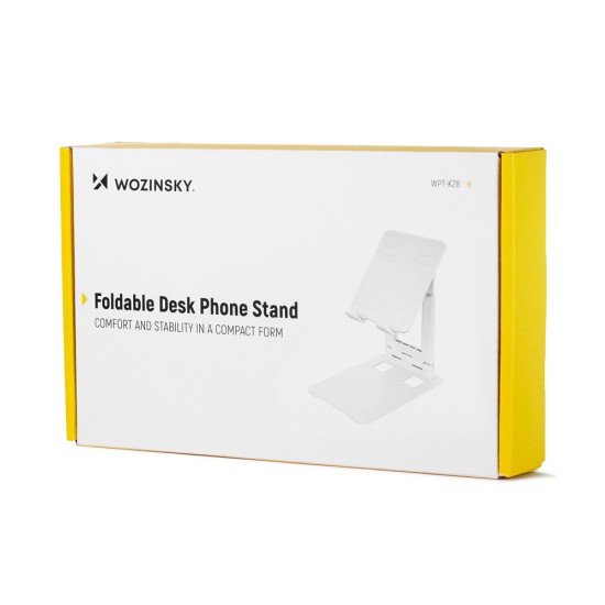 Wozinsky WPT-K28 Desk Stand for Phone Tablet Smartphone Holder Foldable - White