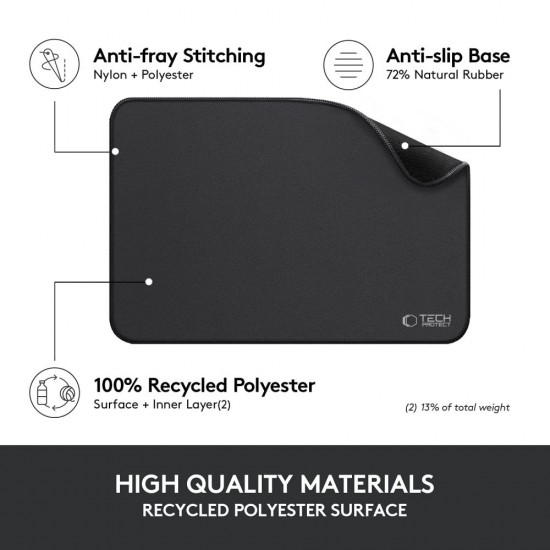Tech-Protect A100 Mouse Pad 35 x 25 cm - Black