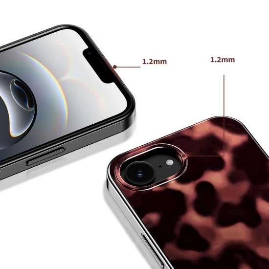 Tech-Protect Lamano MagSafe case for iPhone 16e / 17e - black and brown