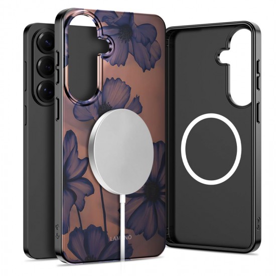 Tech-Protect Lamano MagSafe Case for Samsung Galaxy A57 5G - Brown and Purple