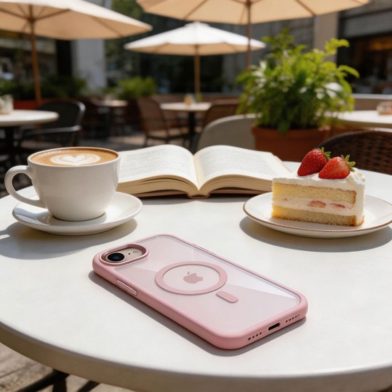 Tech-Protect Magmat MagSafe Case for iPhone 16e / 17e - Transparent Pink