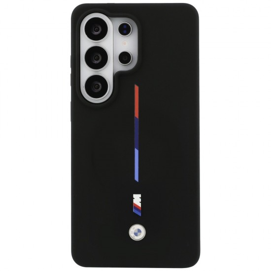 BMW M Silicone Tricolor Line MagSafe Case for Samsung Galaxy S26 Ultra - Black