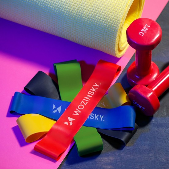 Wozinsky WGO-5 latex resistance bands - 5 pcs.