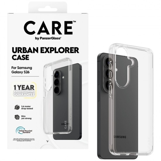 CARE by PanzerGlass Urban Explorer Transparent Case for Samsung Galaxy S26 - transparent