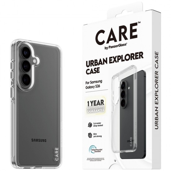 CARE by PanzerGlass Urban Explorer Transparent Case for Samsung Galaxy S26 - transparent