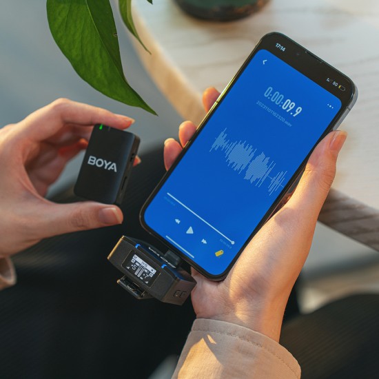 BOYA BOYAMIC 2-02 Wireless Microphones 2.4 GHz USB-C - Black