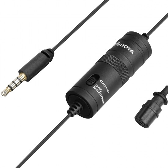 BOYA BY-M1 wired lavalier microphone - black