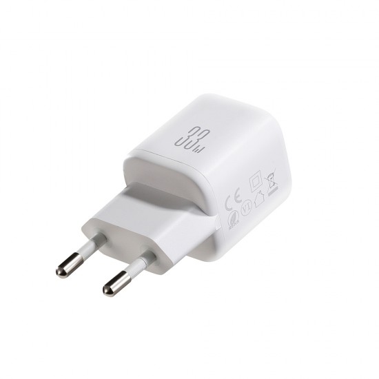 Joyroom JR-TG7 33W USB-A + USB-C Wall Charger with 60W USB-C to USB-C 1m Cable - White