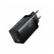 Joyroom JR-TG10 65W GaN 2x USB-C + USB-A wall charger with 100W USB-C - USB-C 1.2m cable - black