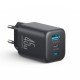 Joyroom JR-TO1 GaN 45 USB-C Lightning USB-A Wall Charger - Black