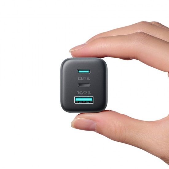 Joyroom JR-TO1 GaN 45 USB-C Lightning USB-A Wall Charger - Black