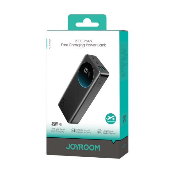 Joyroom JR-PBF02 Pro 20000 mAh 45W Powerbank with Digital Display 2x USB-A 2x USB-C - Black