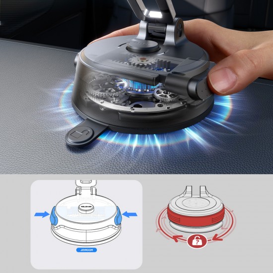 Joyroom JR-ZS51 magnetic car holder with suction cup for windshield or dashboard - black