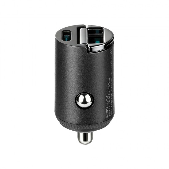 Joyroom JR-CCN18 65W USB-A USB-C Car Charger - Black