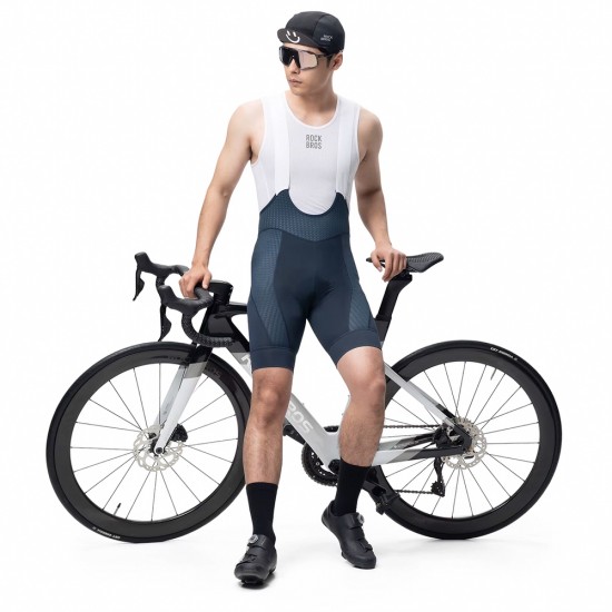 Rockbros YDDK009 Men's Cycling Bib Shorts with Pad Size M - Dark Blue