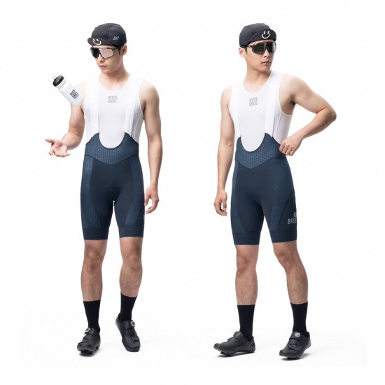 Rockbros YDDK009 Men's Cycling Bib Shorts with Pad Size XXL - Dark Blue