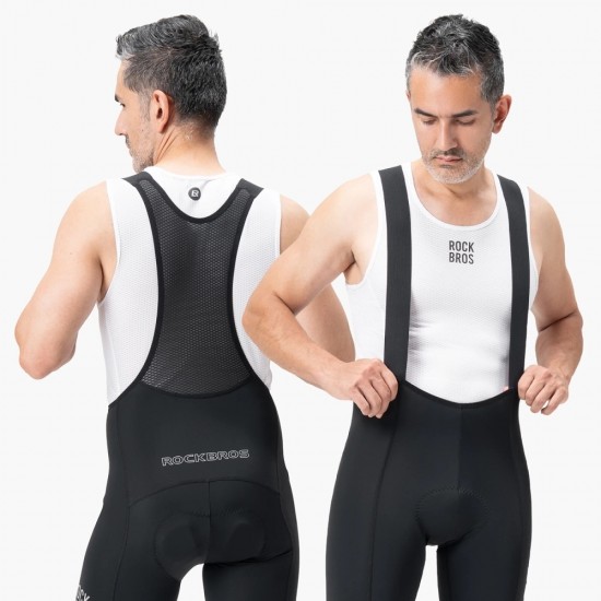 Rockbros 200021 Long Cycling Bib Shorts with Pad Size S - Black