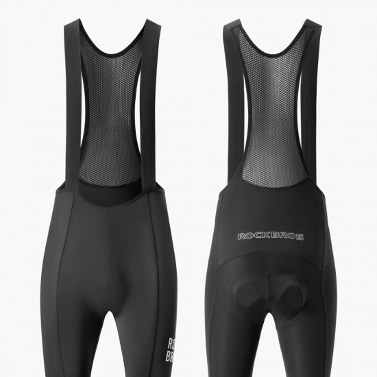 Rockbros 200021 Long Cycling Bib Shorts with Pad Size XL - Black
