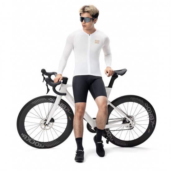 Rockbros YDCX008 Diamond Long Sleeve Cycling Jersey Size M - White