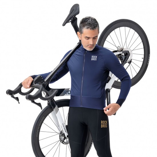 Rockbros YDWT014 Winter Fleece Double Layer Cycling Jacket Size XL - Blue