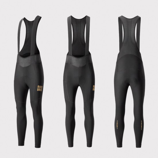 Rockbros YDCK012-1 Long Fleece Bib Tights with Pad Size XXL - Black