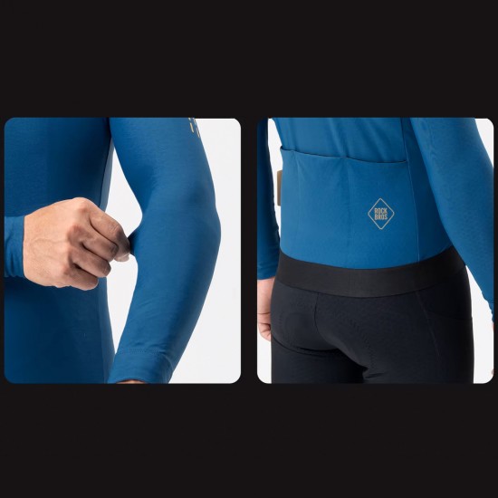 Rockbros YDWT020 Diamond cycling jersey spring/autumn/winter size XXXL - blue