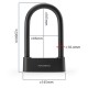 Rockbros 32210818001 SMART Bicycle Lock with Fingerprint Reader and Bluetooth Connectivity - Black